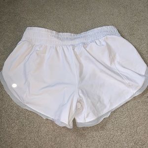 White womens lululemon shorts
